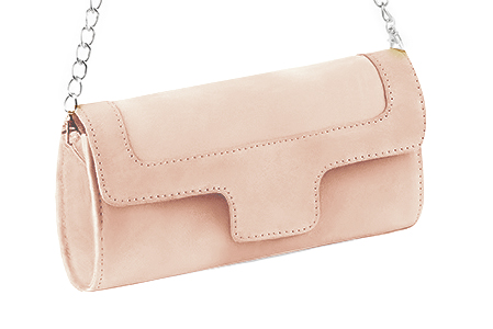 Handcrafted women's elegant clutch in premium powder pink leather. Perfect for weddings, ceremonies, and parties.  
                Choose from our luxurious collections of leather and fabric to perfectly match your clutches to your outfits.